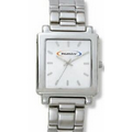 Men's Dynasty Metal White Dial Watch W/ Stainless Steel Bracelet